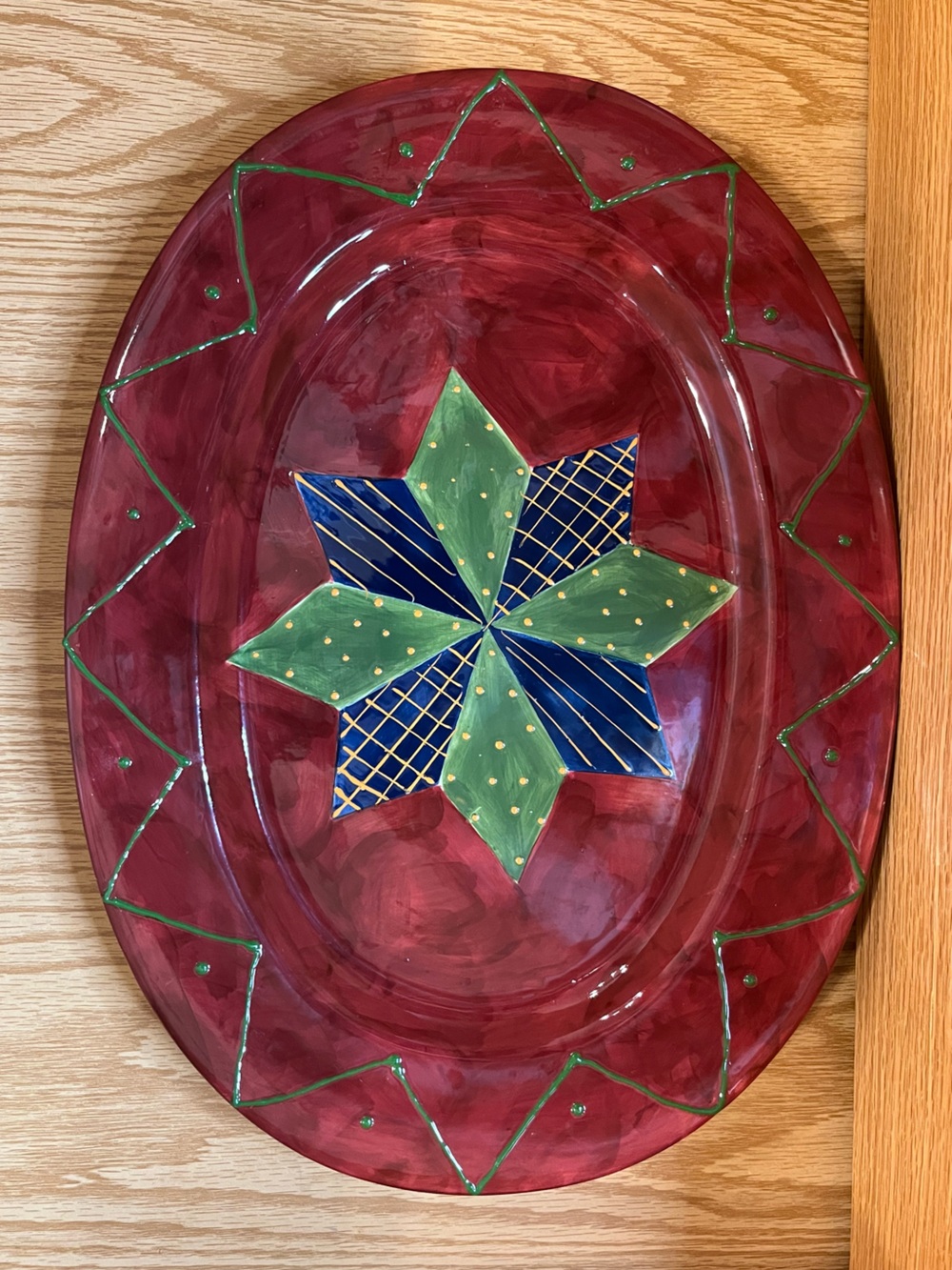 Certified International Susan Winget "Country Quilts" Oval Serving Platter